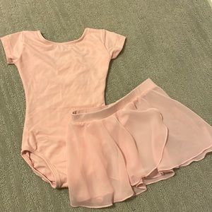 Ballerina Pink Eurotard Leotard and Skirt